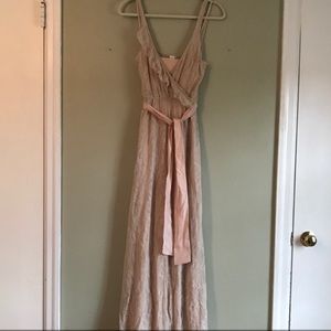 Only hearts blush pink full length lace dress